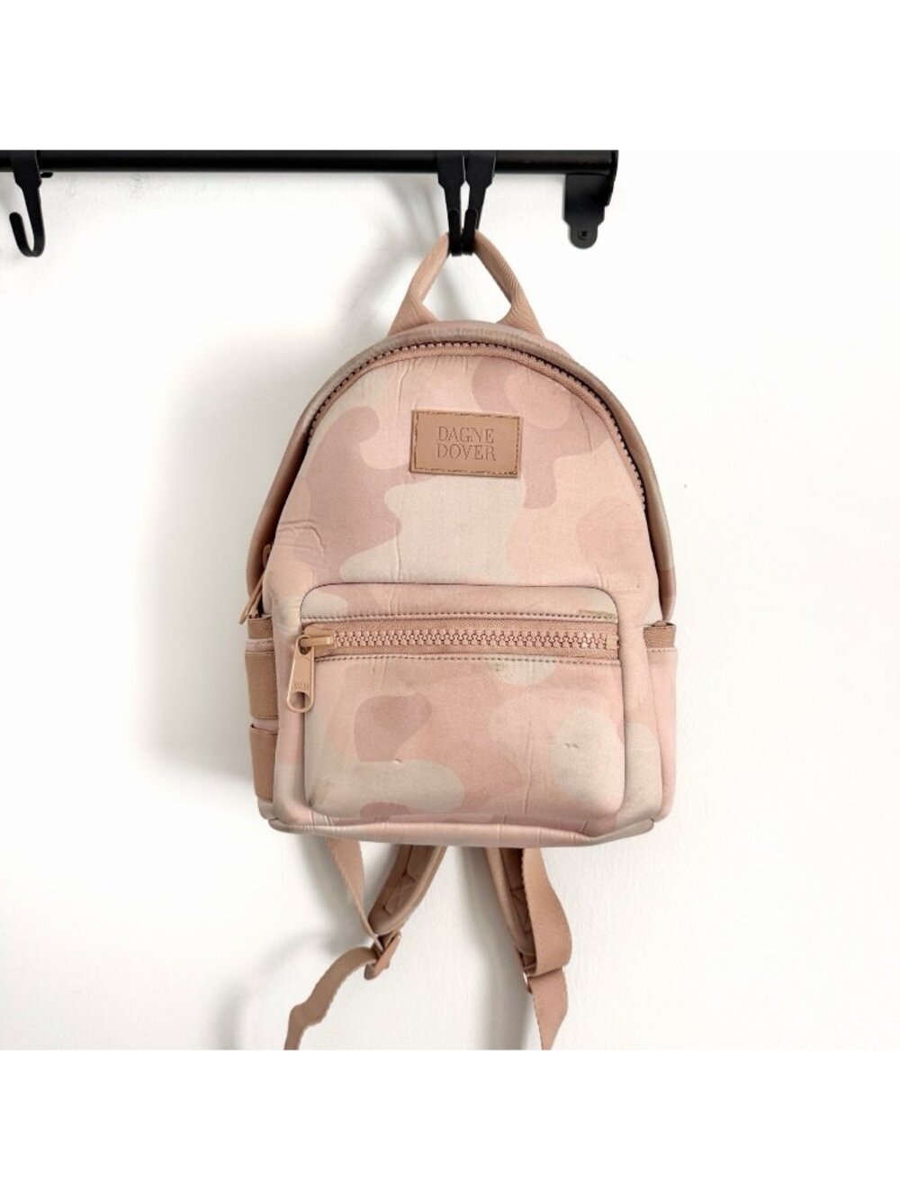 Dagne Dover Mini Neoprene Dakota Backpack Pink Camo Zip Pockets Double Straps